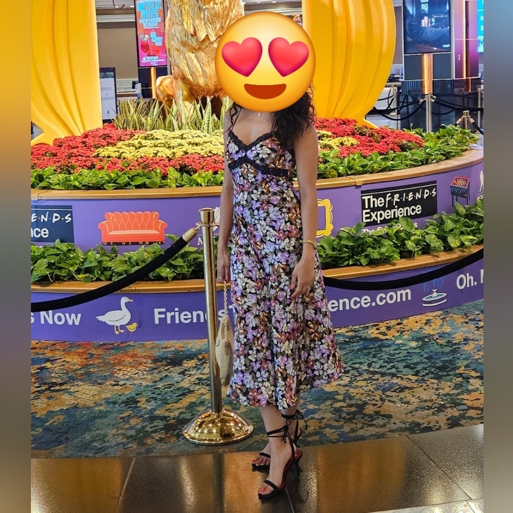 Forever 21 Floral Maxi Dress - Purple and Black
